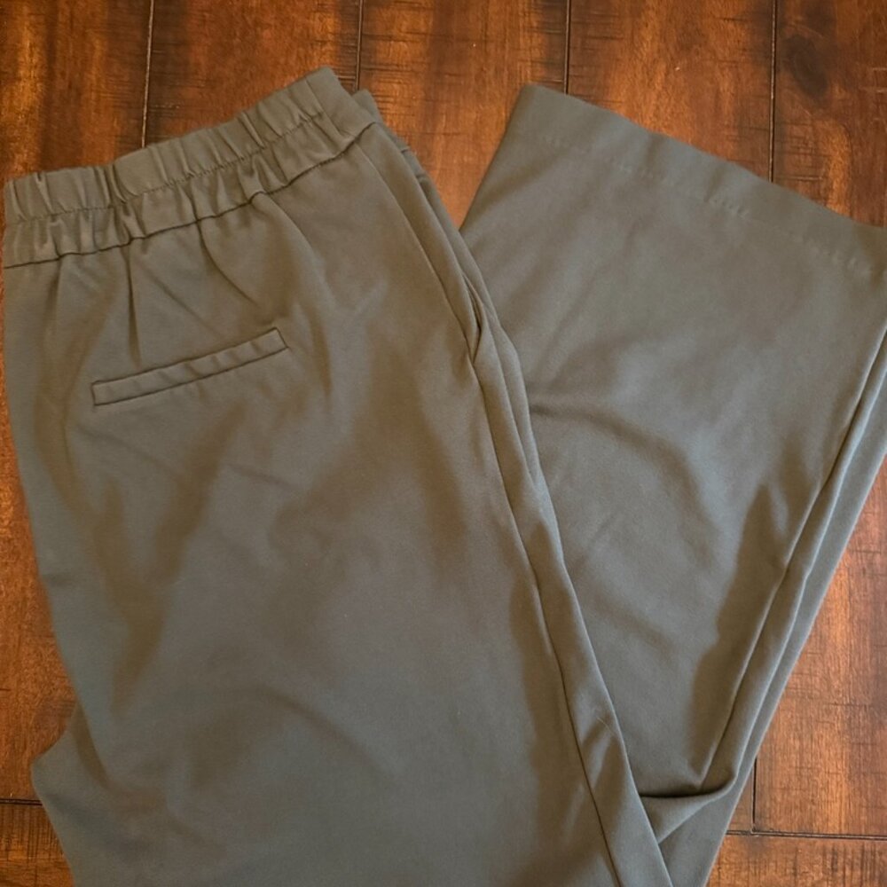 PETITE PRINCIPLE Olive Green Pull On Dress Pants, size XLP